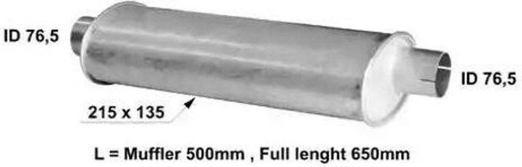 VEGAZ Endschalldämpfer Universal US-576 500mm