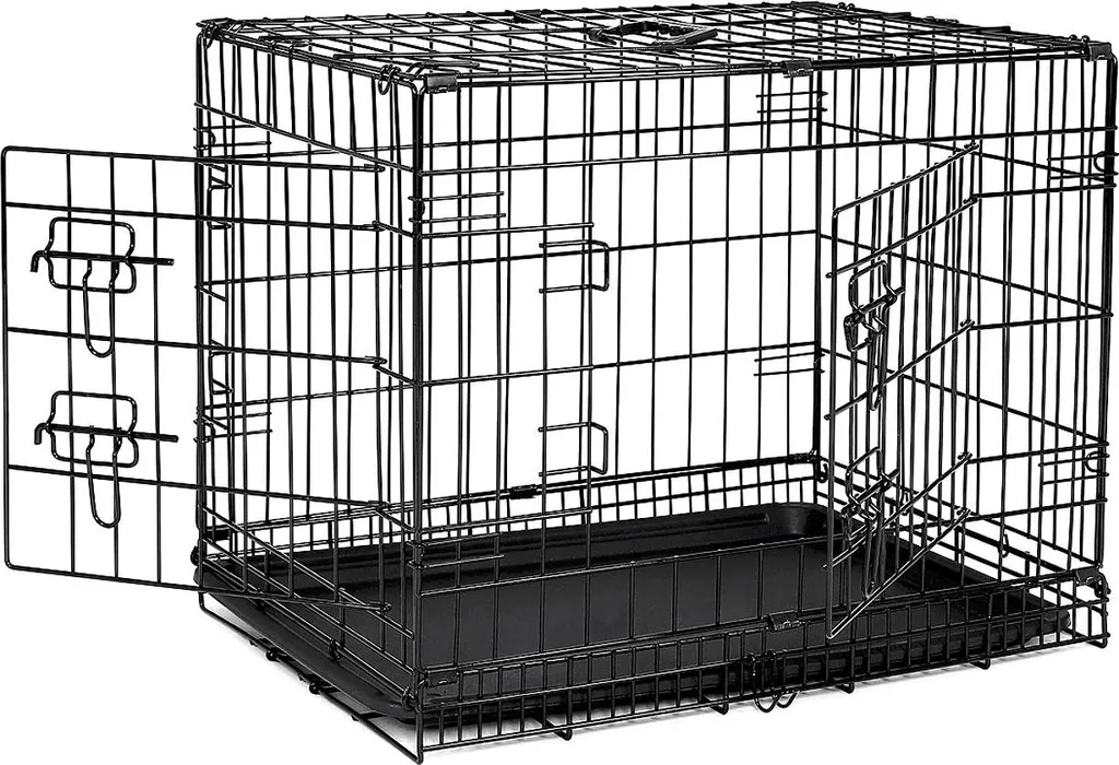 Trasportino lionto Metallo Pieghevole 61x44x51 cm - Ideale per Viaggi in Auto - 1