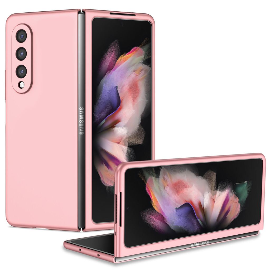 Samsung Z Fold3 5G Hülle, Dünn Hart PC Kratzfeste Schutzhülle für Samsung Galaxy Z Fold 3 5G Pink