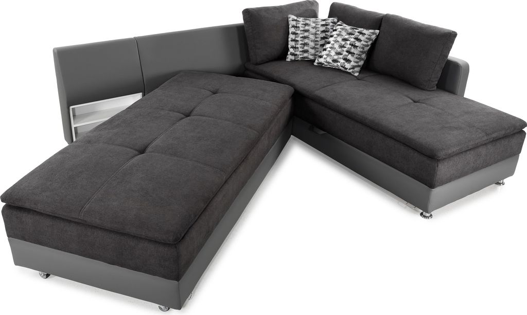 Ecksofa-Dauerschläfer Doppelbett Federkern Bettkasten Couch Produktbild 