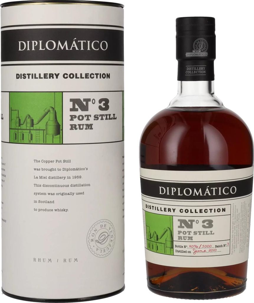 Diplomático Distillery Collection N° 3 POT STILL Rum 47% Vol. 0,7l in Geschenkbox