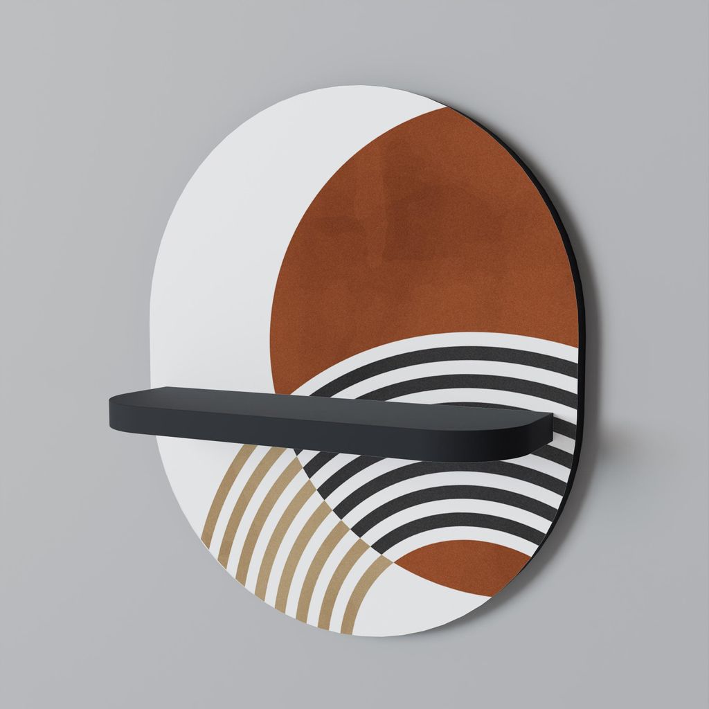 SPACE AROUND Ovales Regal Schwarz