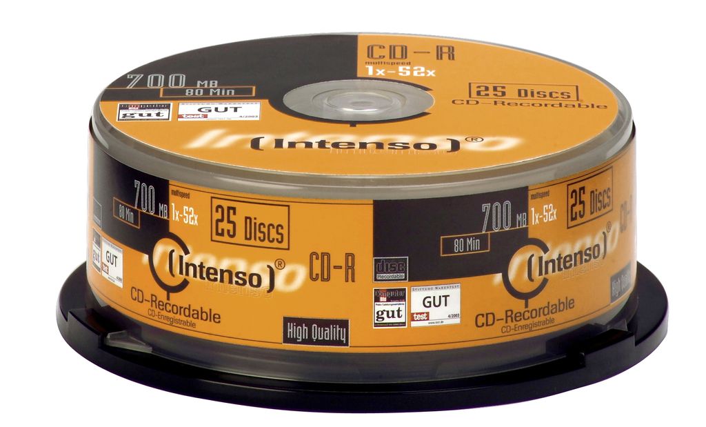 Intenso CD-R 700MB/80min 52x Speed - 25pcs Cake Box Image du produit 