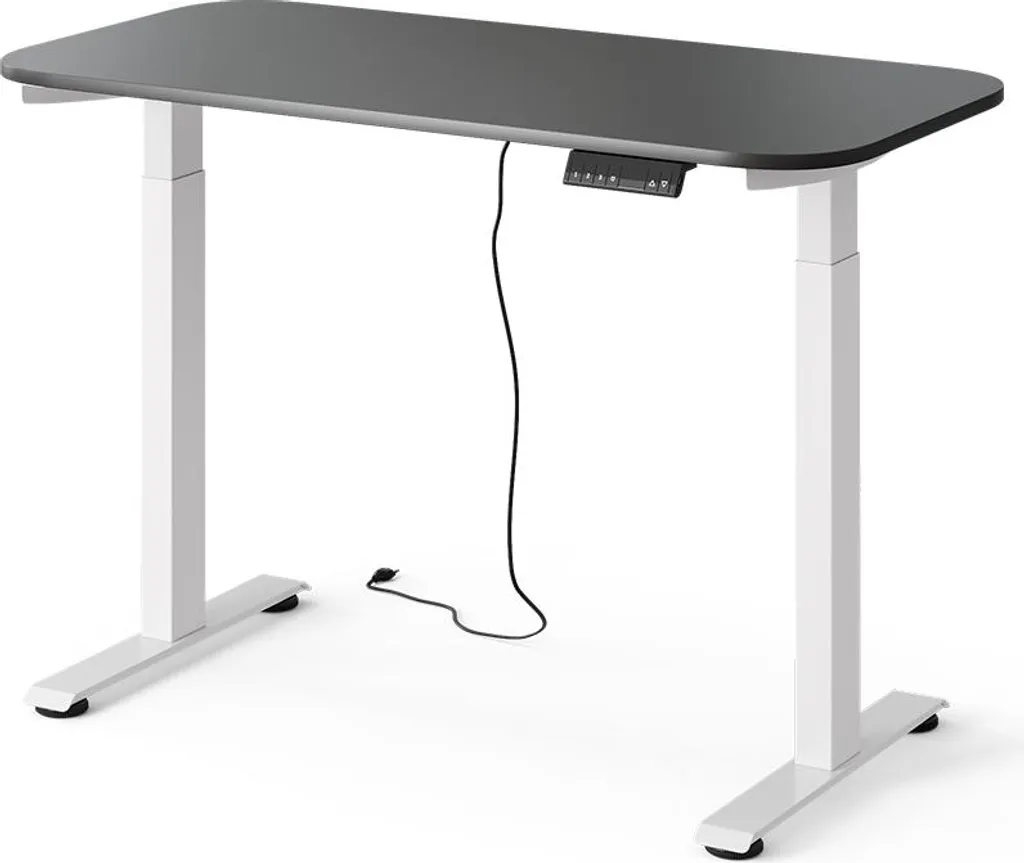 Bureau télétravail ergonomique Vicco Elevate 120x60cm blanc et gris - 2
