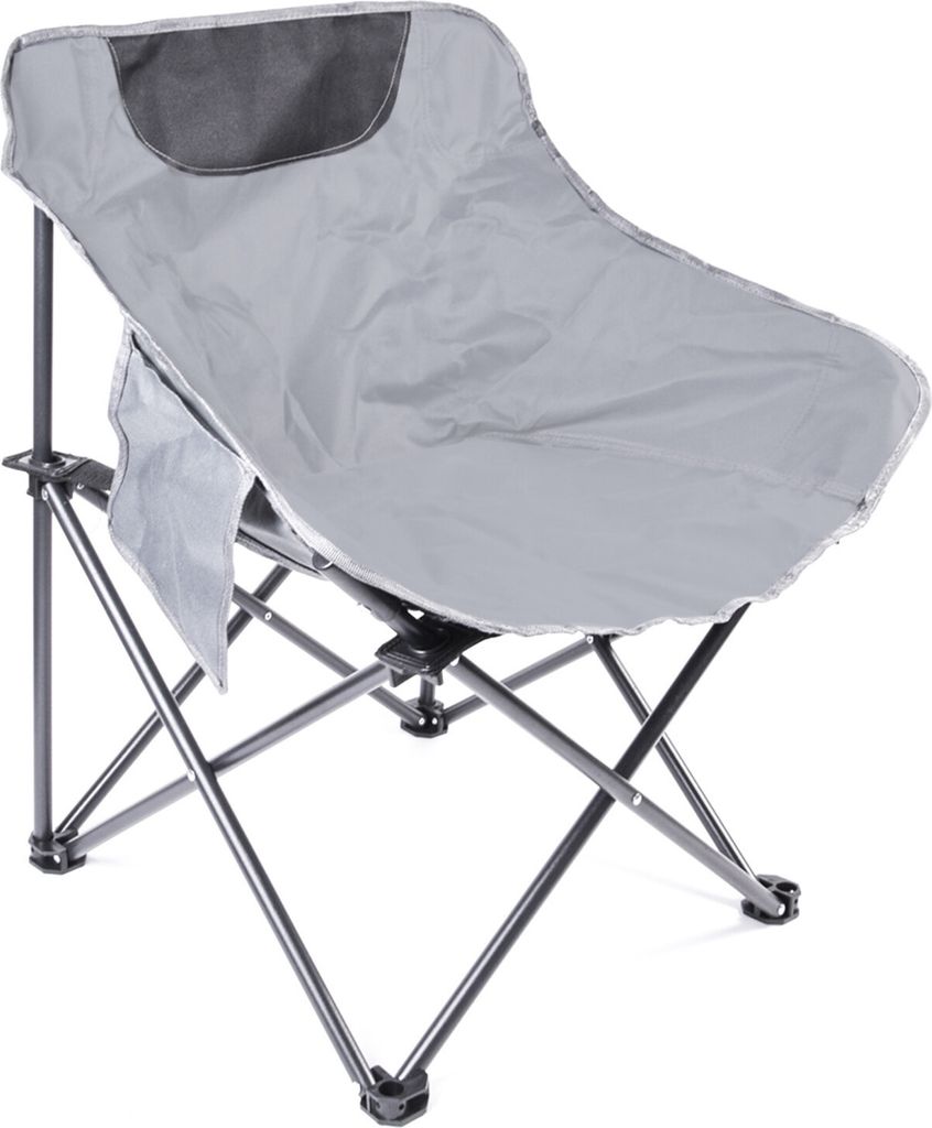 Aga Ultraleichter Campingstuhl DS715 Grau – Faltbar, kompakt, stabil & atmungsaktiv – Für Outdoor, Festival, Wandern & Angeln – Traglast bis...