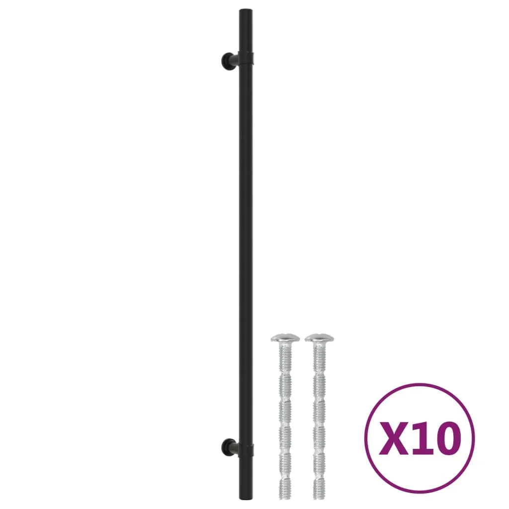 Poignées de meubles de cuisine en acier inoxydable noir mat 320 mm x10