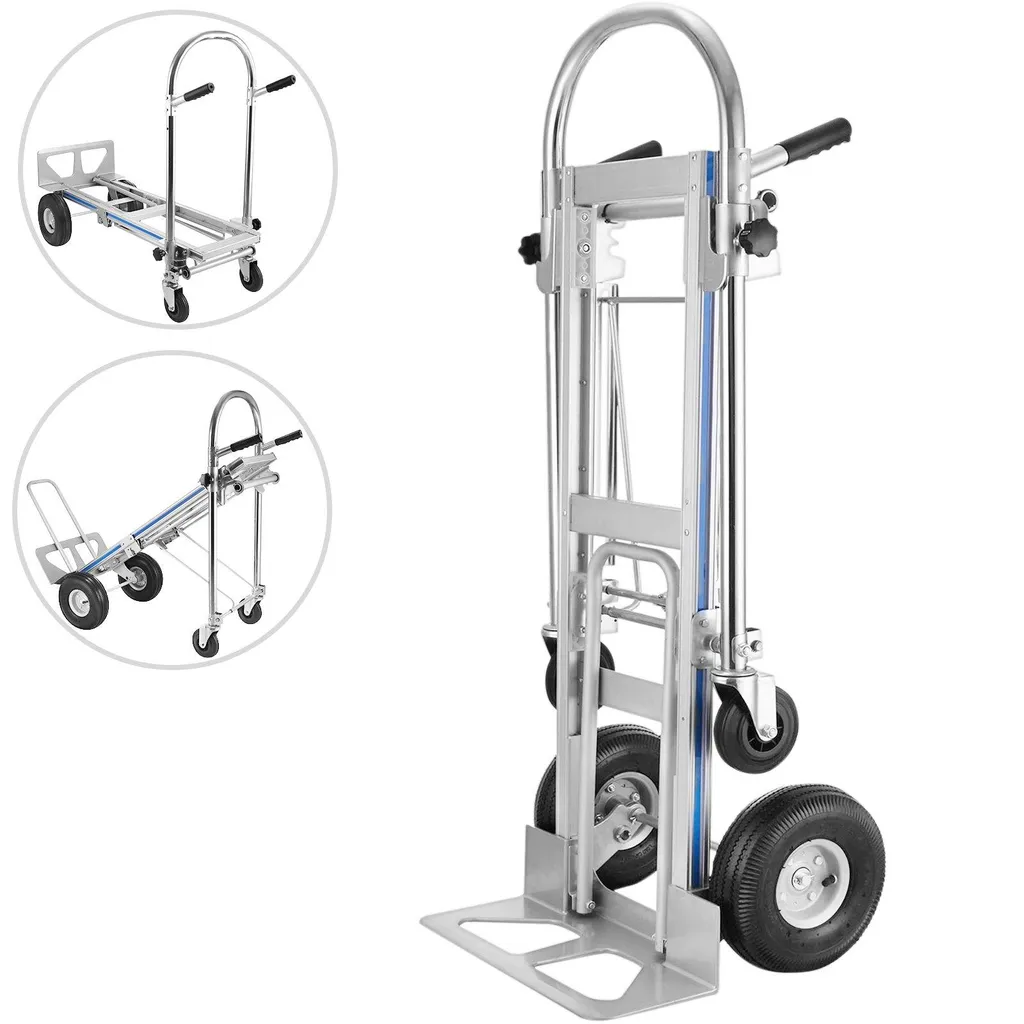 Chariot à marchandises pliable pour éviter le mal de dos en alu