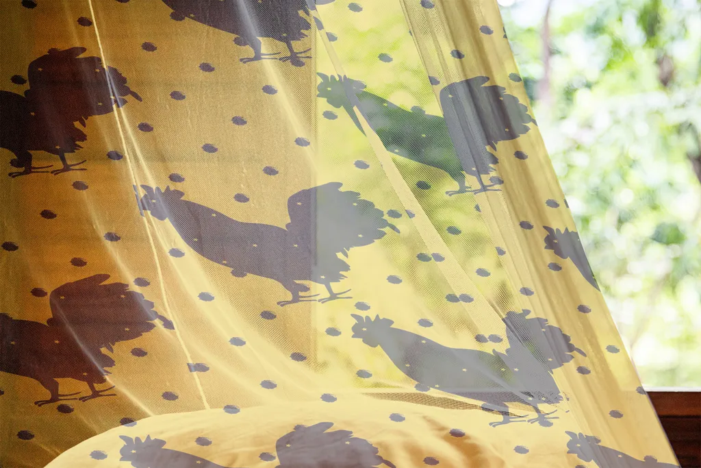 Arazzo Gigante Gallo ABAKUHAUS 274cm - Giallo Antracite Raso Setoso - 4