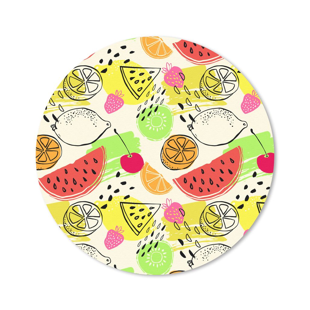 MuchoWow Mauspad Mousepad Wassermelone - Obst - Muster 30x30 cm - Mousepads - Maus Mat - Pad - Mausunterlage - Tischunterlage - Schreibtischmatten