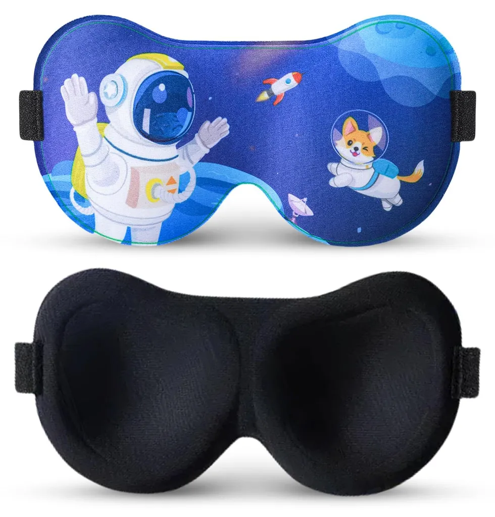 Masque de sommeil 3D ergonomique, design mignon et réglage précis