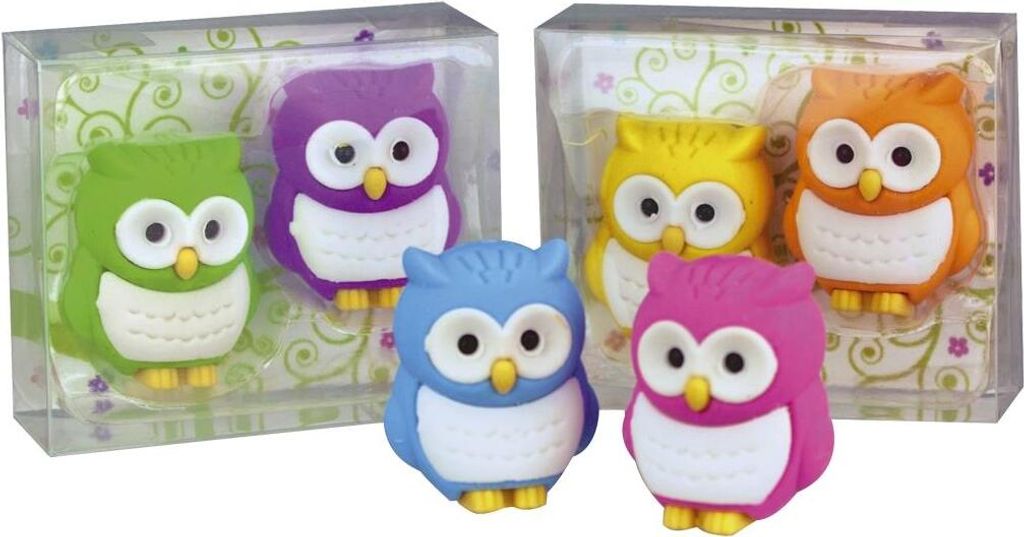 Radiergummi Collection Eulen 2er Set farbig Produktbild 