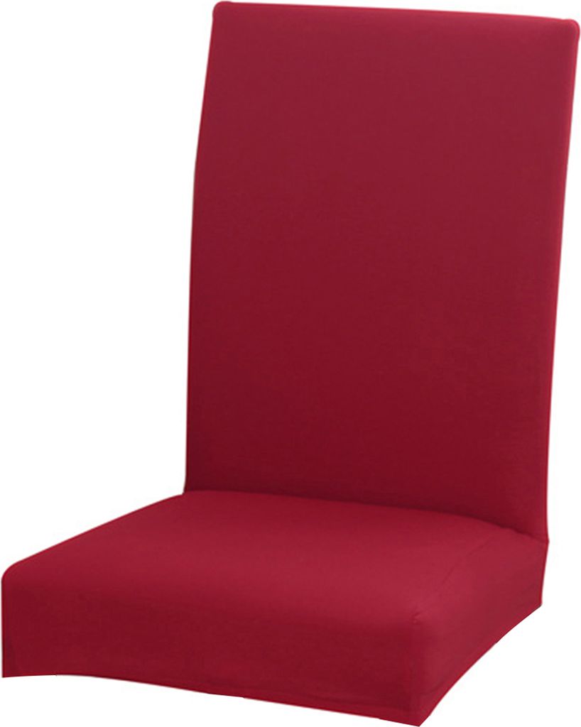 Stuhlabdeckung elastischer weicher Polyester -Stretch -Stuhlstuhlabdeckungen Abzüge für Zuhause-Hellrot