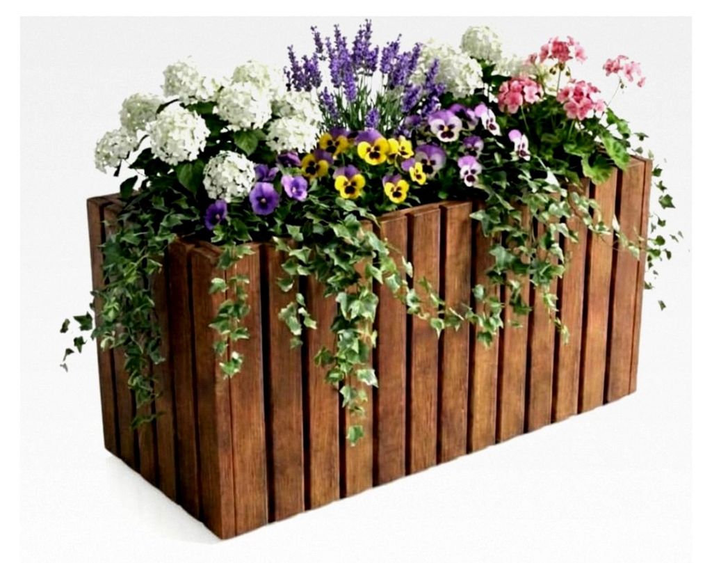 Pflanzkübel TAVO55 99x37x55 cm - Wetterfester Blumenkasten aus imprägnierter Kiefer für Garten, Balkon und Terrasse - Kräuterbeet aus witterung...