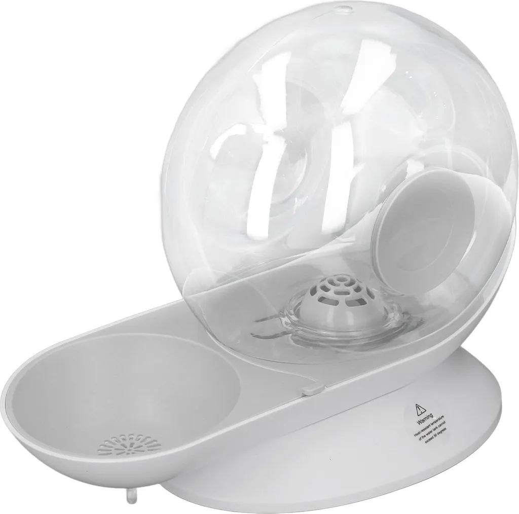 Distributeur d'eau escargot 2,8L automatique gris pour chien et chat