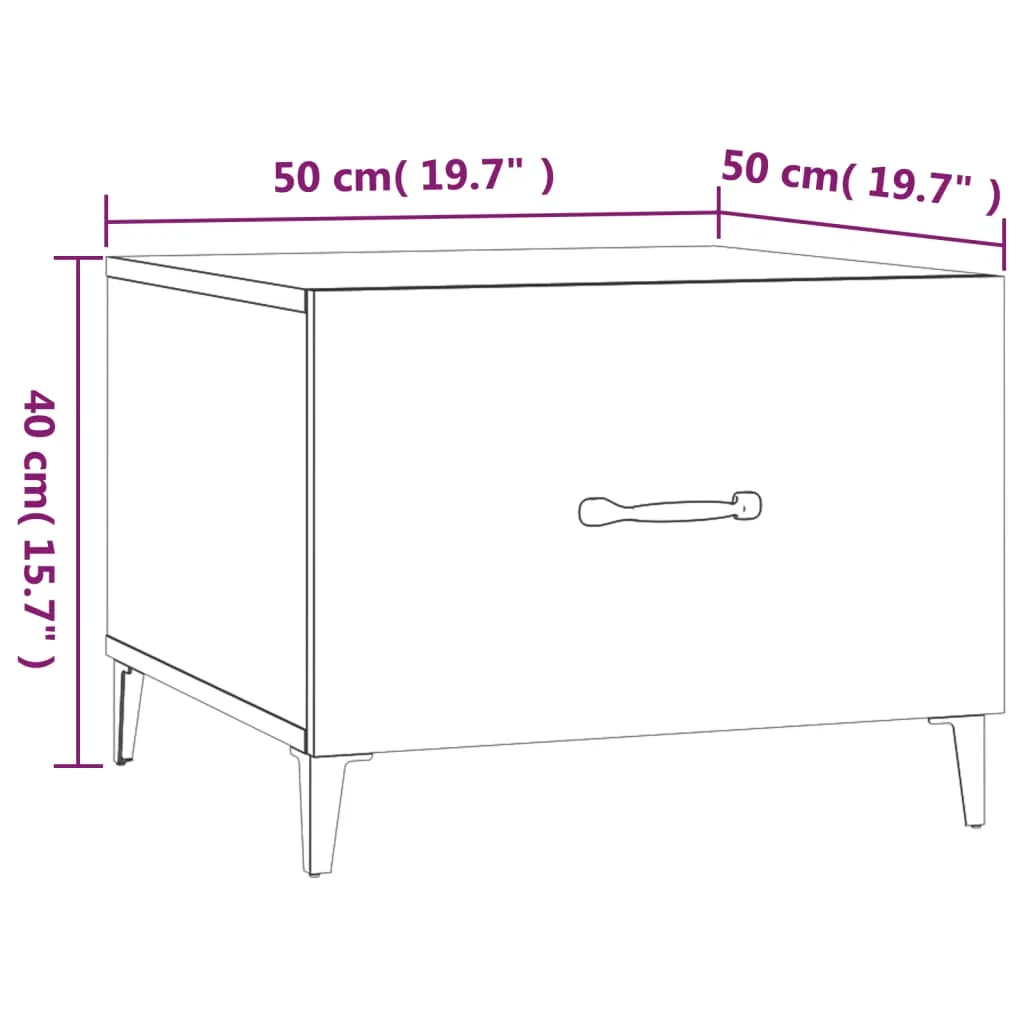 Table basse de salon compacte 50x50 cm, idéale pour petit espace et studio - 10