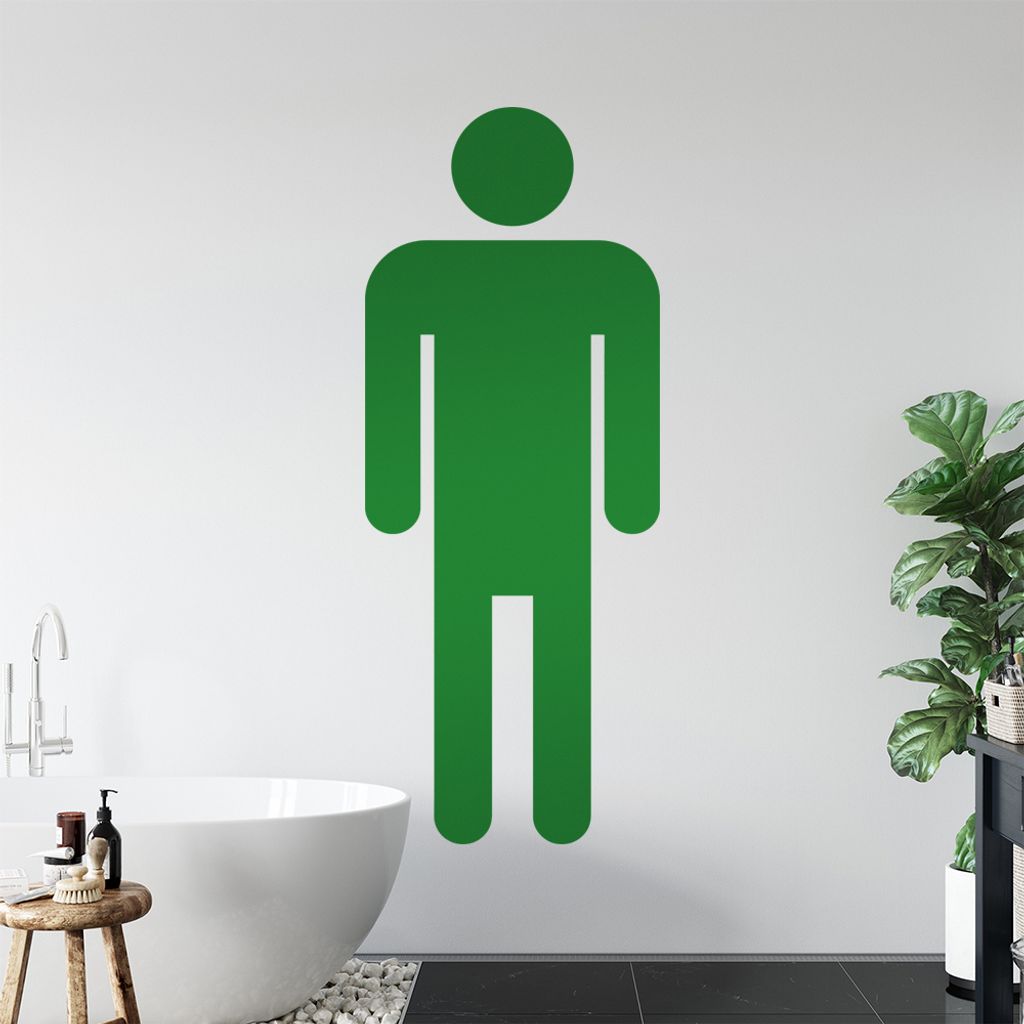 Männlich Piktogramm Wandtattoo Wandaufkleber Wall Sticker - Dekoration, Küche, Wohnzimmer, Schlafzimmer, Badezimmer