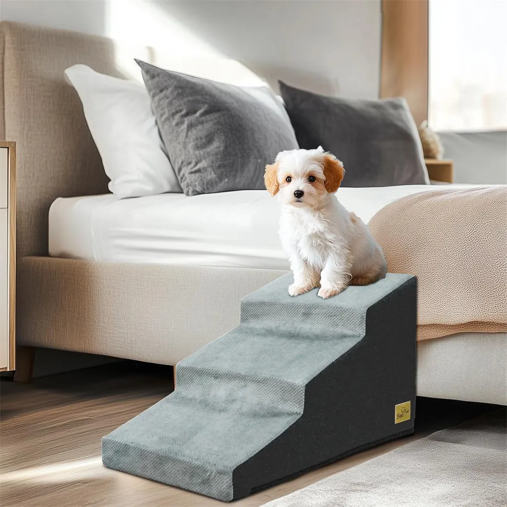 Escalier Chien pour Lit et Canapé - Aide à la Montée 3 Marches Douces