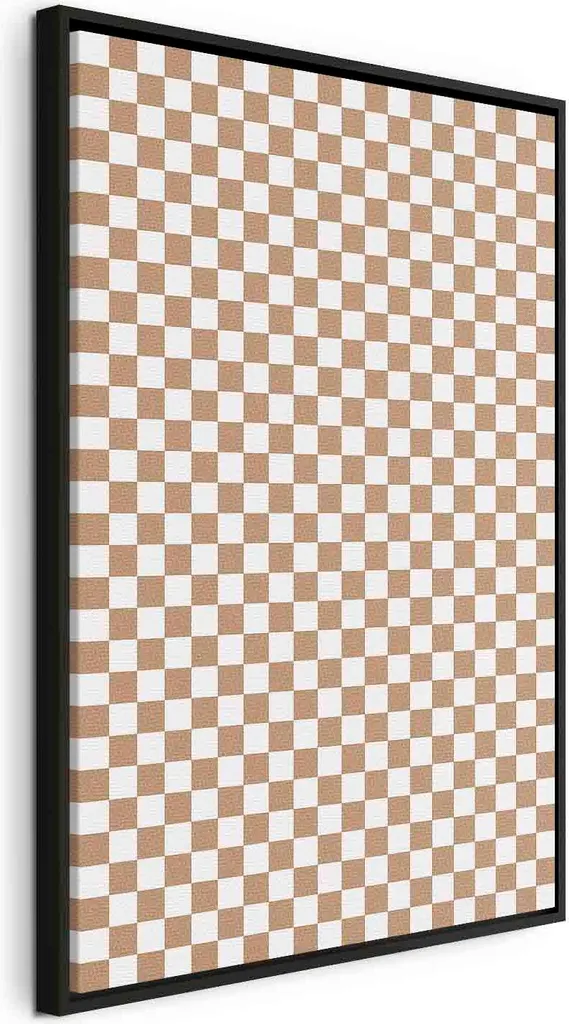 Quadro Moderno Scacchiera 40x60 Marrone | Trend Decorazione Interni 2026