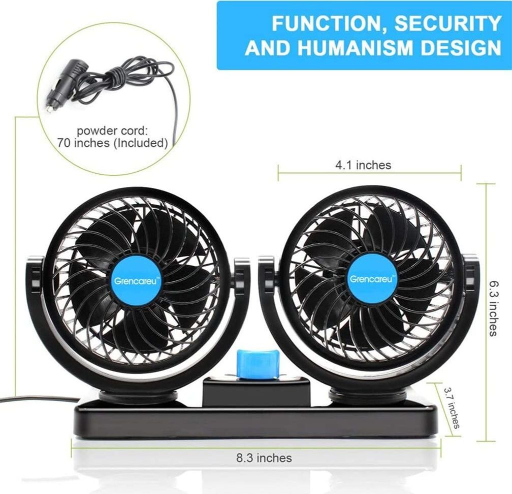 Autolüfter, 12V Mini Lüfter, Tischventilator mit Produktbild 10
