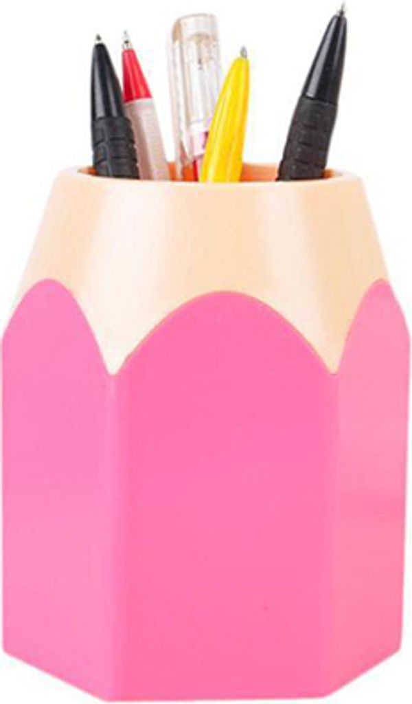 Bleistiftform aus Make -up Penstpensthalter Topf Büro Stationerie Lagerorganisatorin Organizer-Rosa