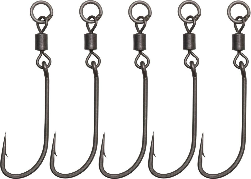 Prologic Swivel Hook LS - 5 Karpfenhaken mit Wirbel , Größe:6