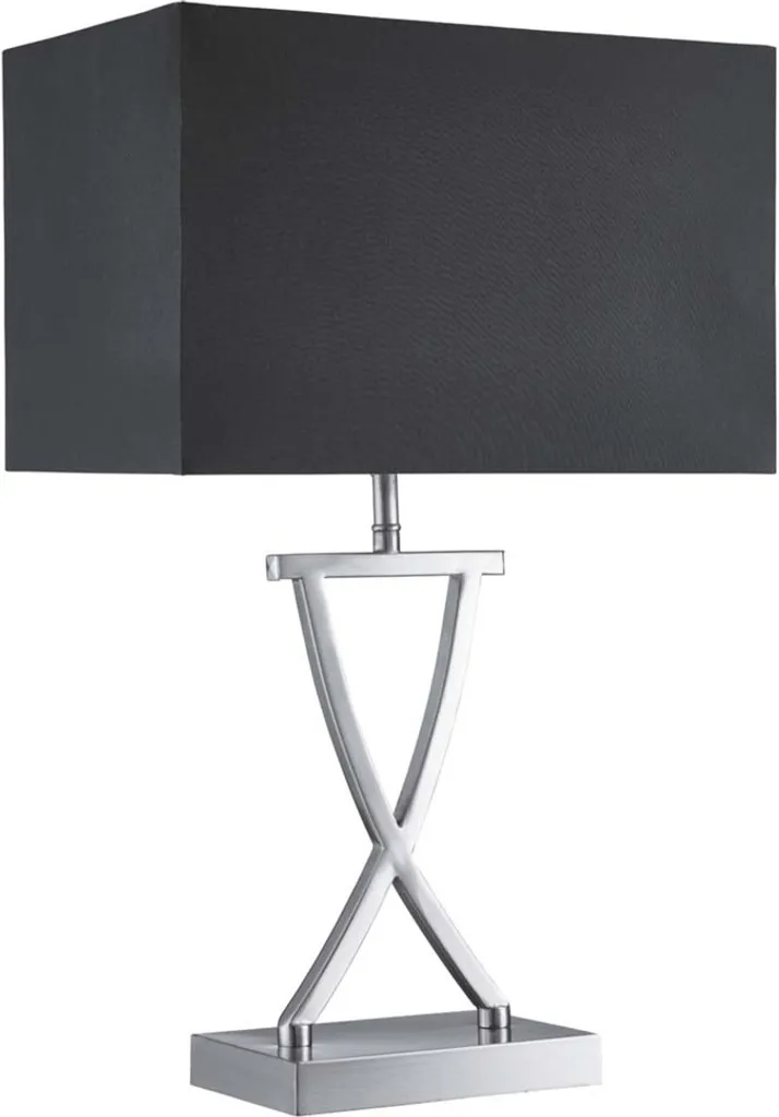 Lampe de table anti-éblouissement en tissu et chrome pour bureau CLUB