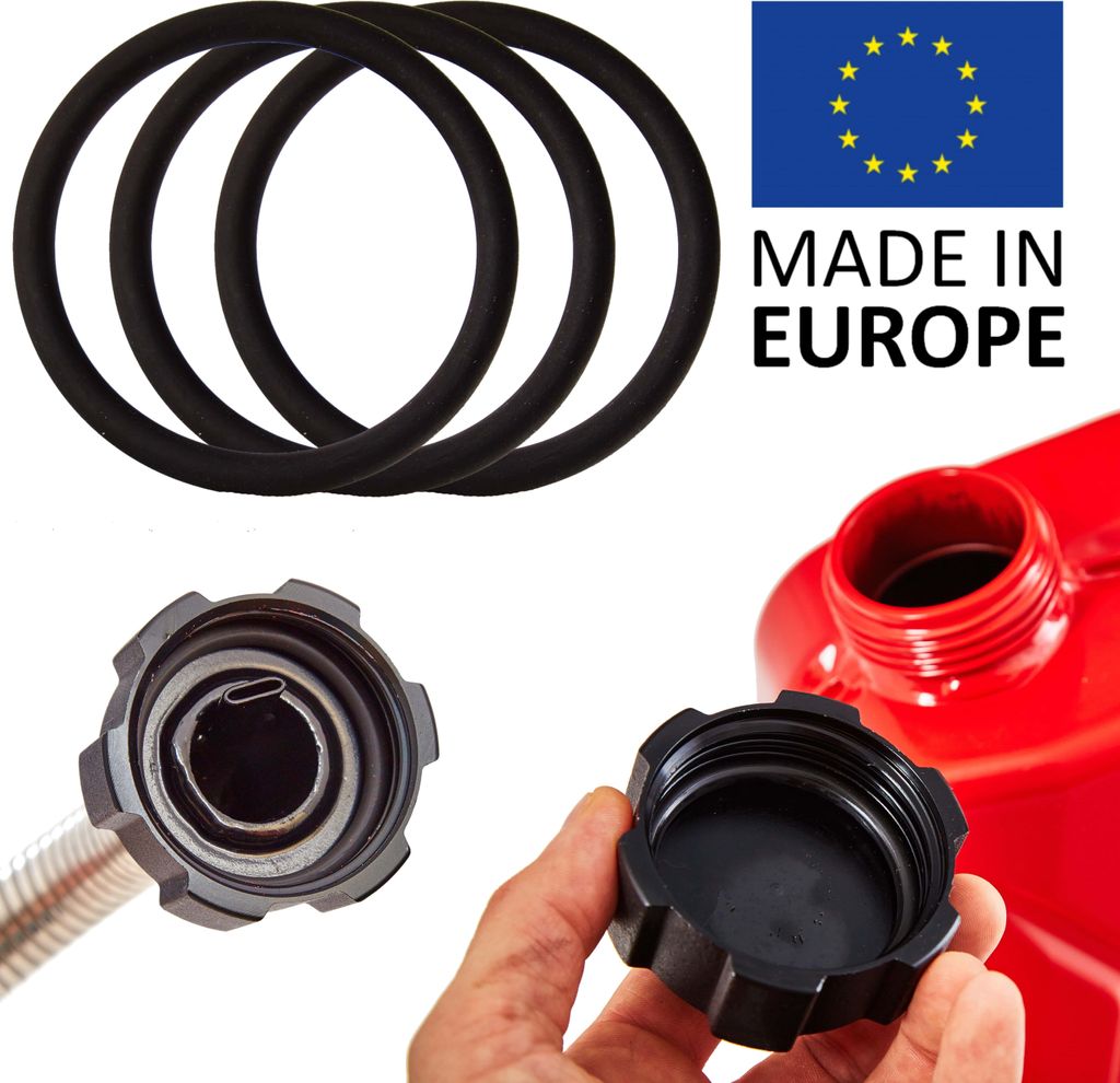 BW 3x Ersatzdichtung für Ausgießer für Kraftstoffkanister Metall Benzinkanister mit Schraubverschluss - 3 Stück - Europe