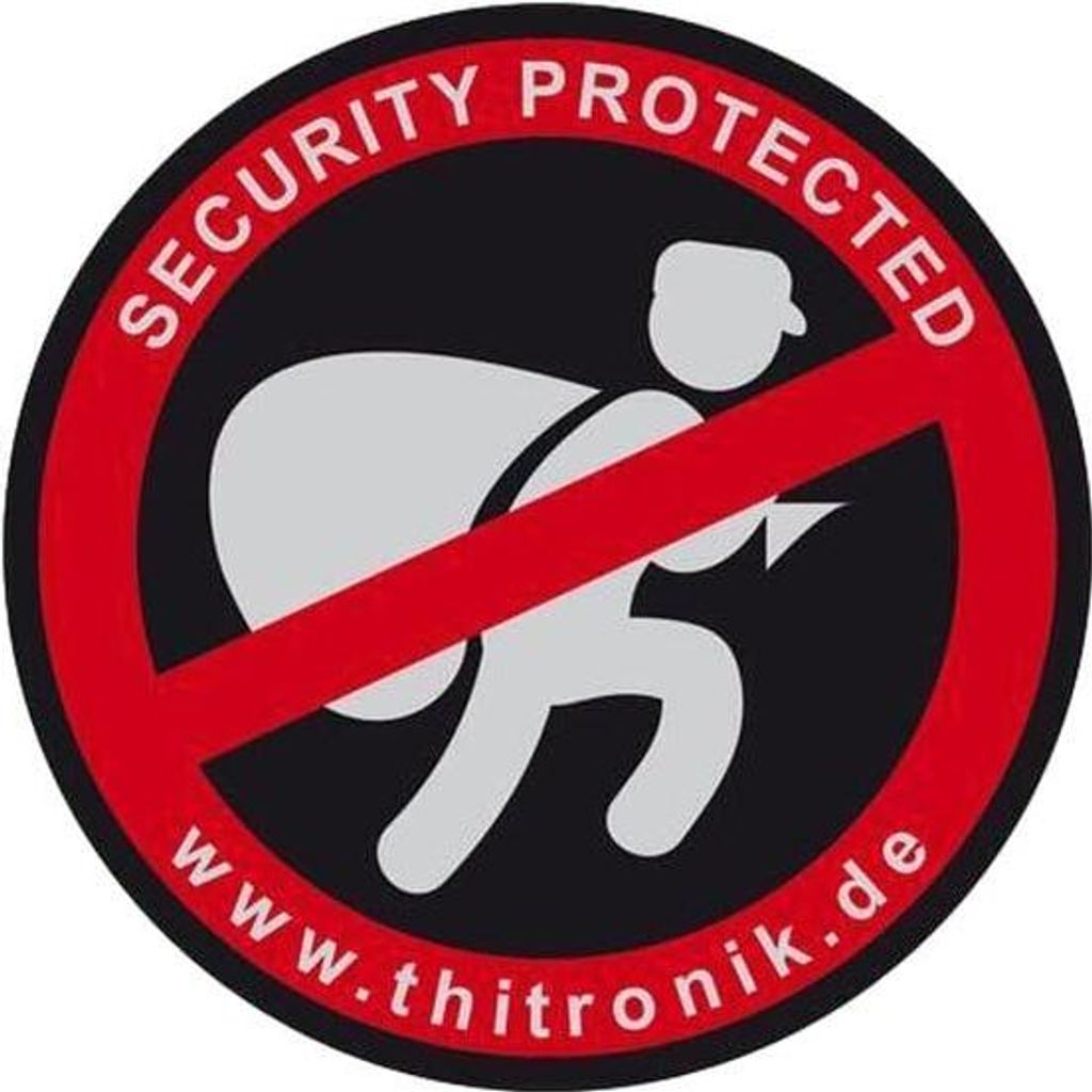 Thitronik 100940 Warnaufkleber "SECURITY PROTECTED" 3 St. Image du produit 