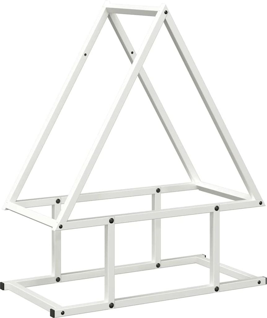 Brennholzregal Weiß 50x25x60 cm Kaltgewalzter Stahl