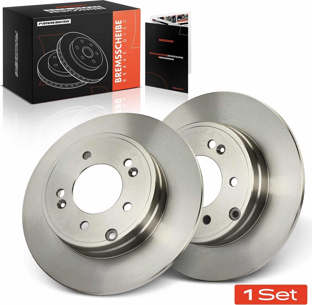 Frankberg 2x Bremsscheiben Hinterachse für Hyundai Grandeur iX35 Sonata V VI KIA Cadenza I Opirus Optima