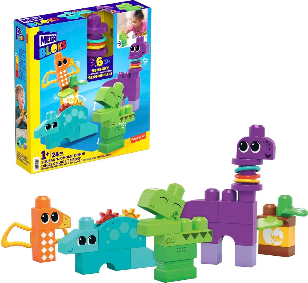 Dinosaure Mega Bloks : Le Jouet Incassable pour l'Éveil des Tout-Petits