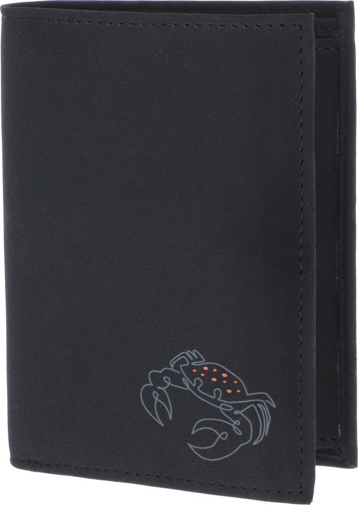 oxmox Geldbörse New Cryptan RFID Protect Kombibörse Crab Print Grey Black schwarz