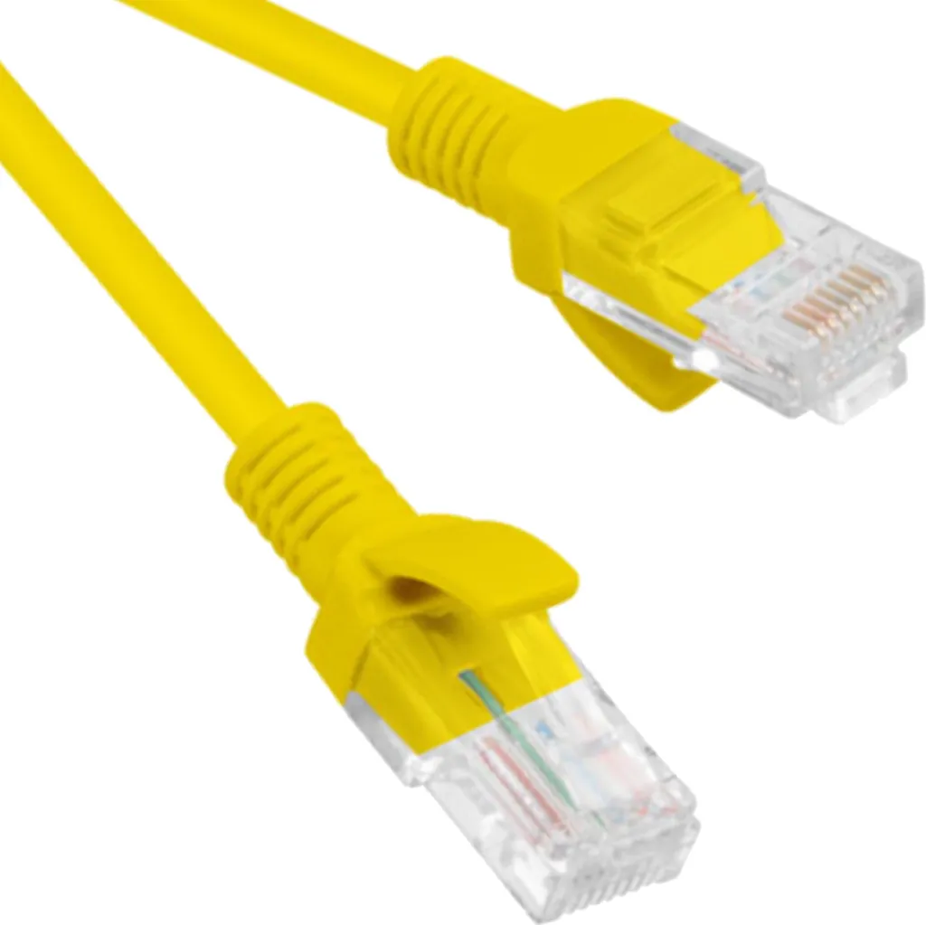 Netzwerkkabel lanberg pcu6-10cc-0100-y - rj45 - utp - cat 6 - 1m - gelb