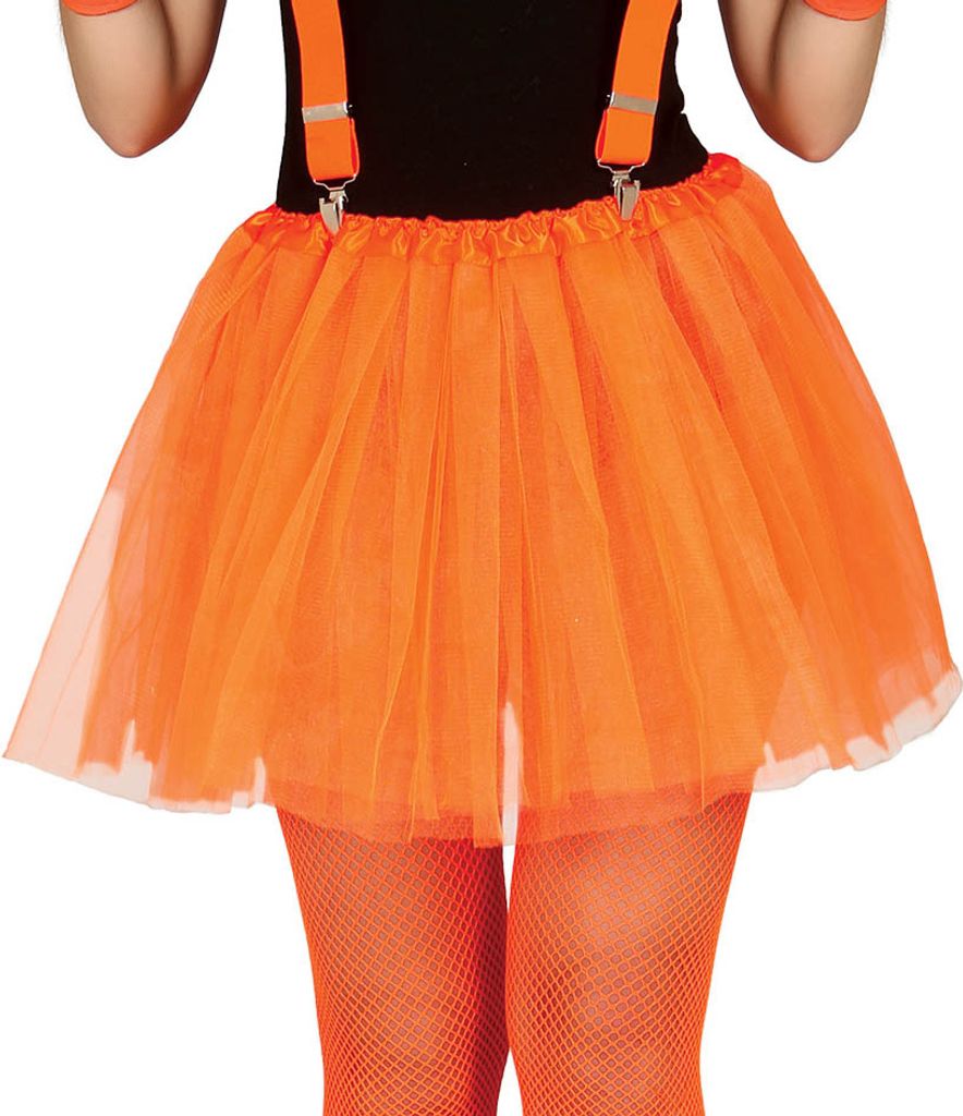 Orangener Kurzer Neon Tutu Frauen-Rock Produktbild 