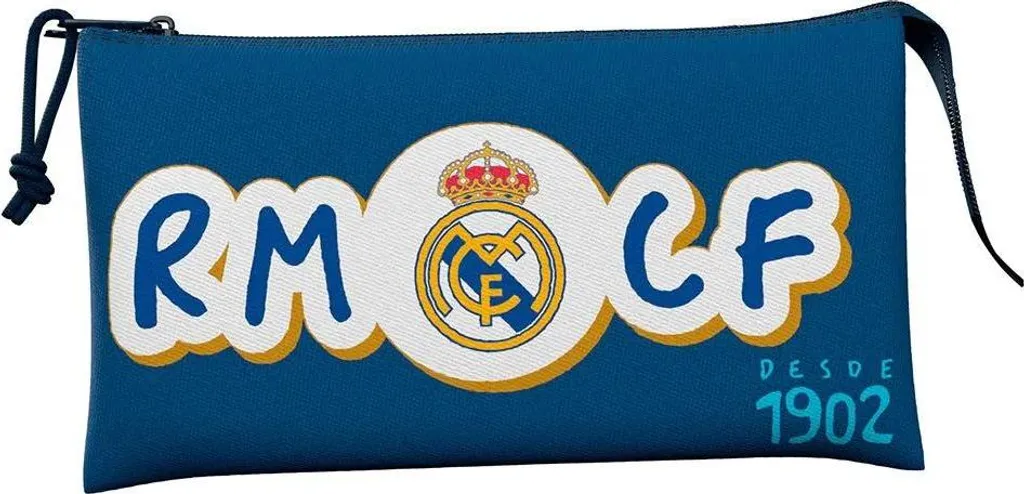 Trousse de rechange Real Madrid zippée trois compartiments bleue