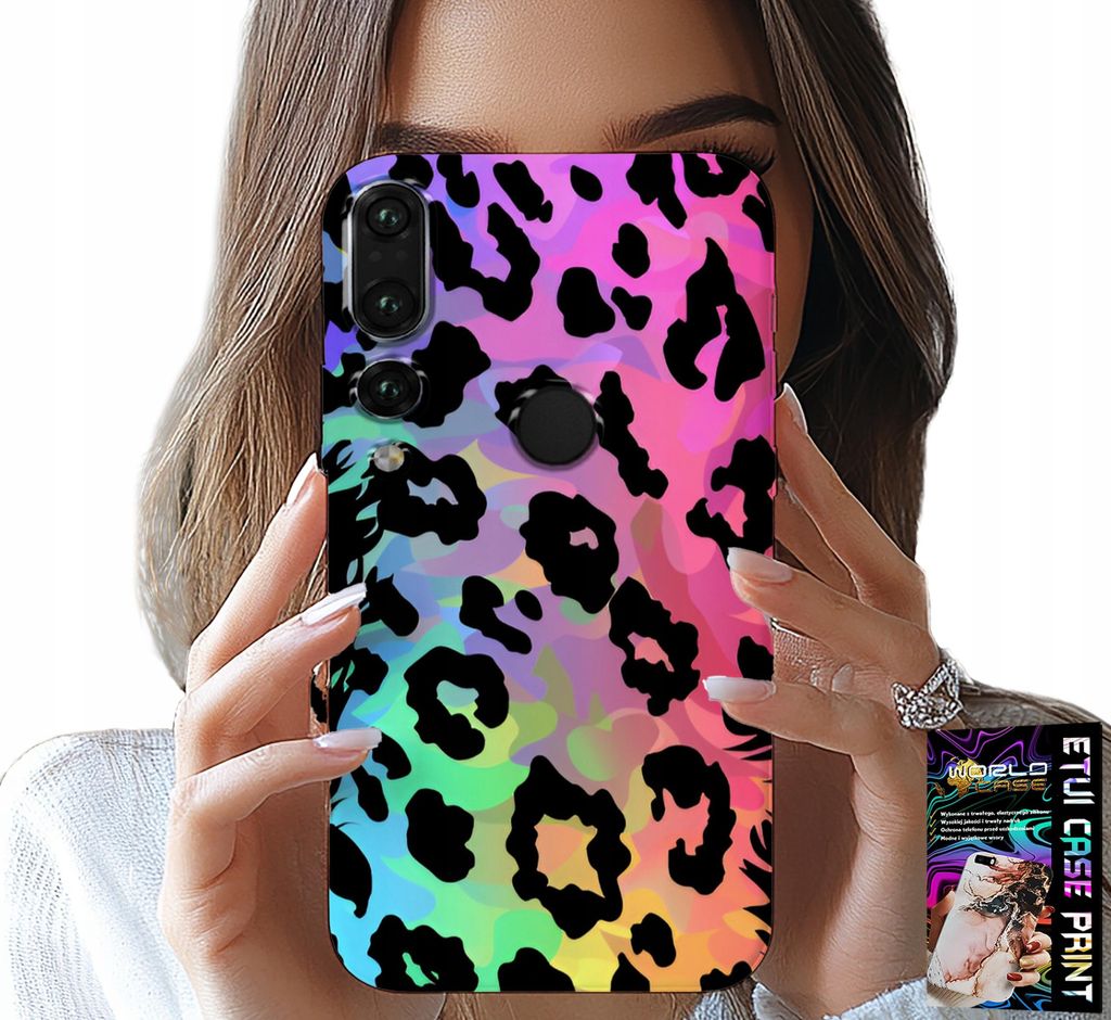 Fall Für Huawei P20 Pro - Bunte Regenbogen Leopard Druck Zurück Glas
