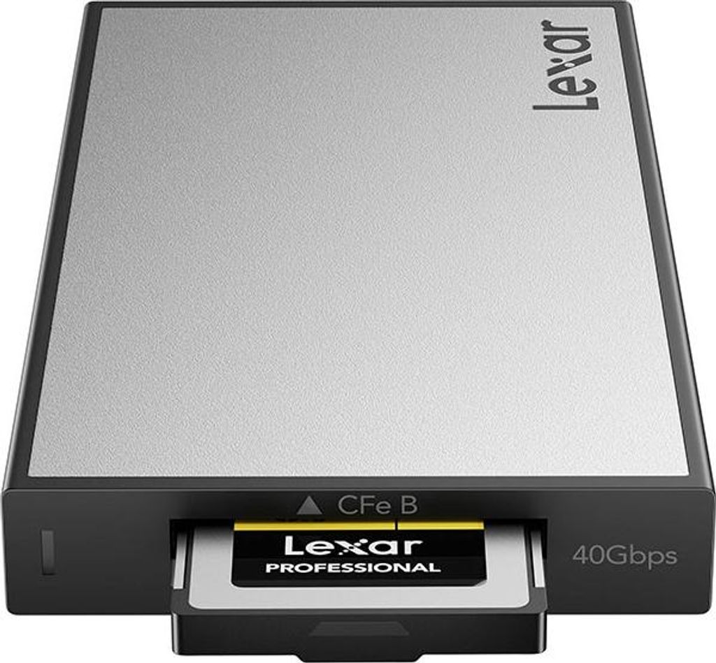 Lexar WF 740, CFexpress Type B, Grau, Schwarz, 40000 Mbit/s, USB, 57,7 mm, 103,4 mm