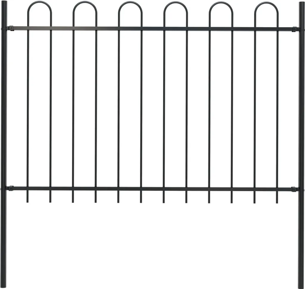 Recinzione Acciaio Nero 1,7m Prezzo Stock | Barriera Giardino Staffa