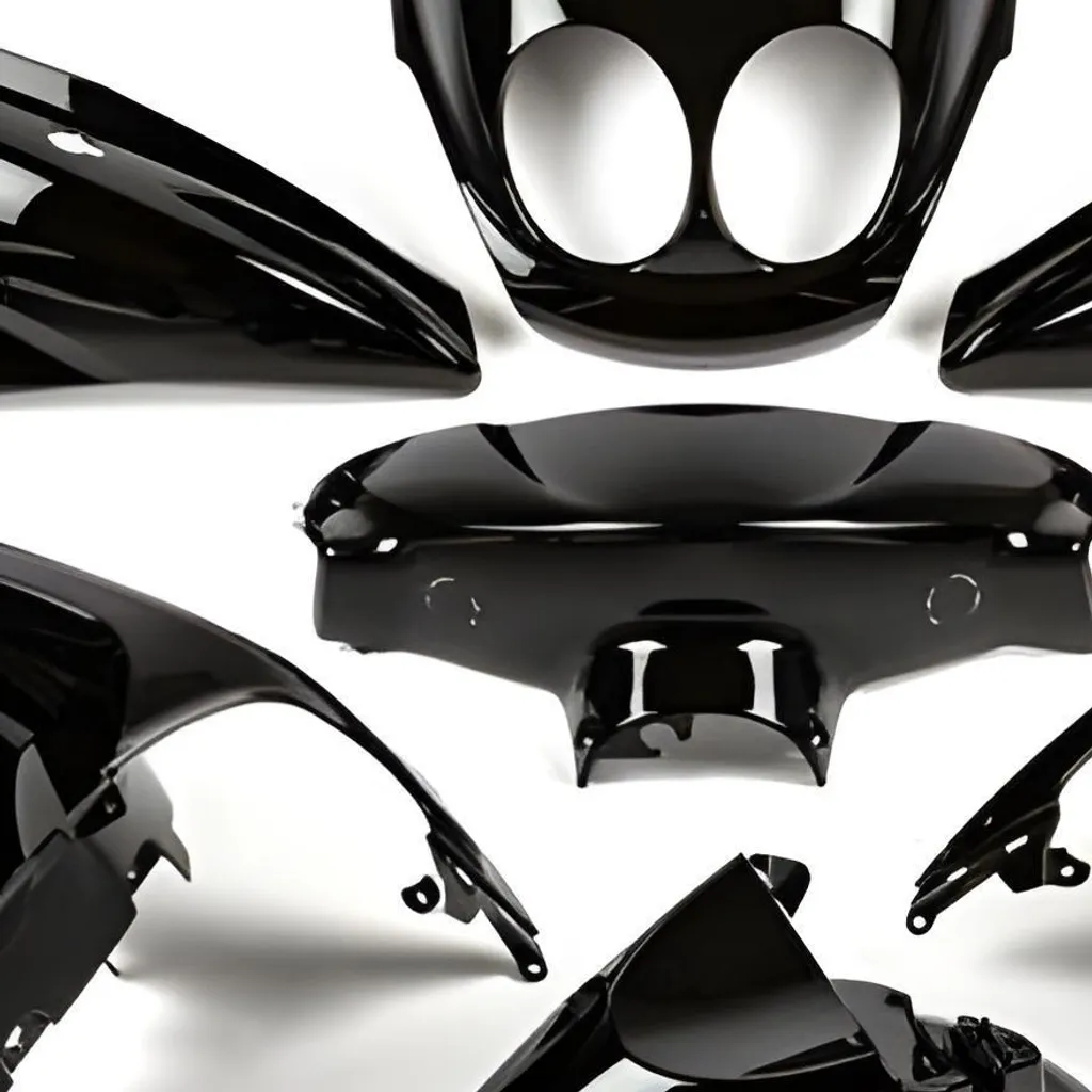 Réparer Carénage Cassé Yamaha Neos 2008-2010 : Kit STR8 Noir 7 Pièces