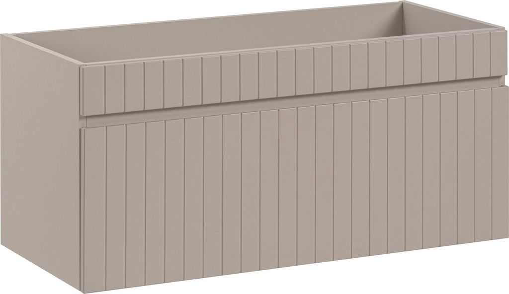 FURNLUX Waschbeckenschrank Ikonisch Beige 100cm / Hauptfarbe: Beige / Abmessungen: 100 x 46 x 46 cm