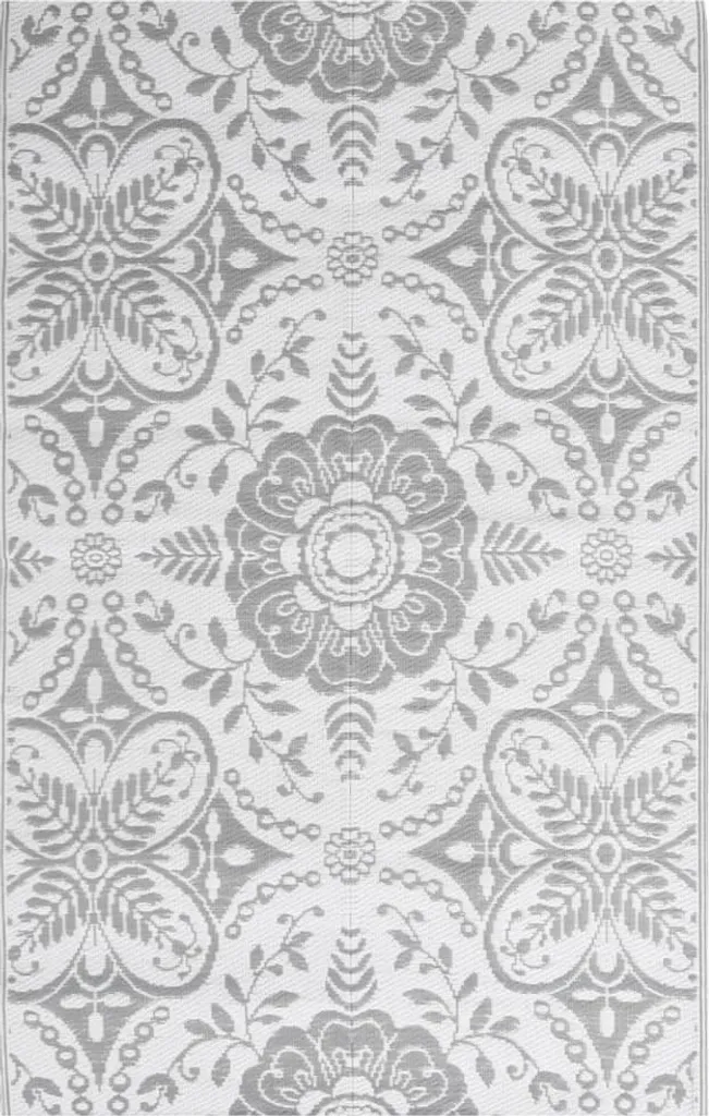 Tapis extérieur gris clair ARAKIL 140x200 cm anti-tache et durable