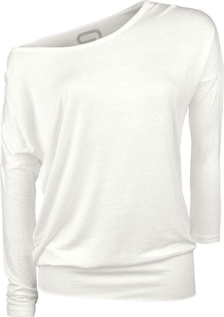 RED by EMP Damen weißes Langarmshirt mit lässigem und weitem Schnitt S