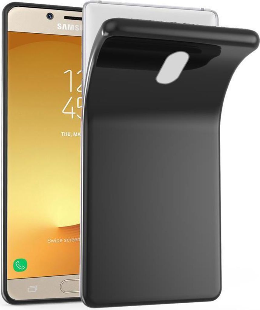 Cadorabo Hülle für Samsung Galaxy J3 2017 Schutz Hülle in Schwarz Schutzhülle TPU Silikon Cover Etui Case