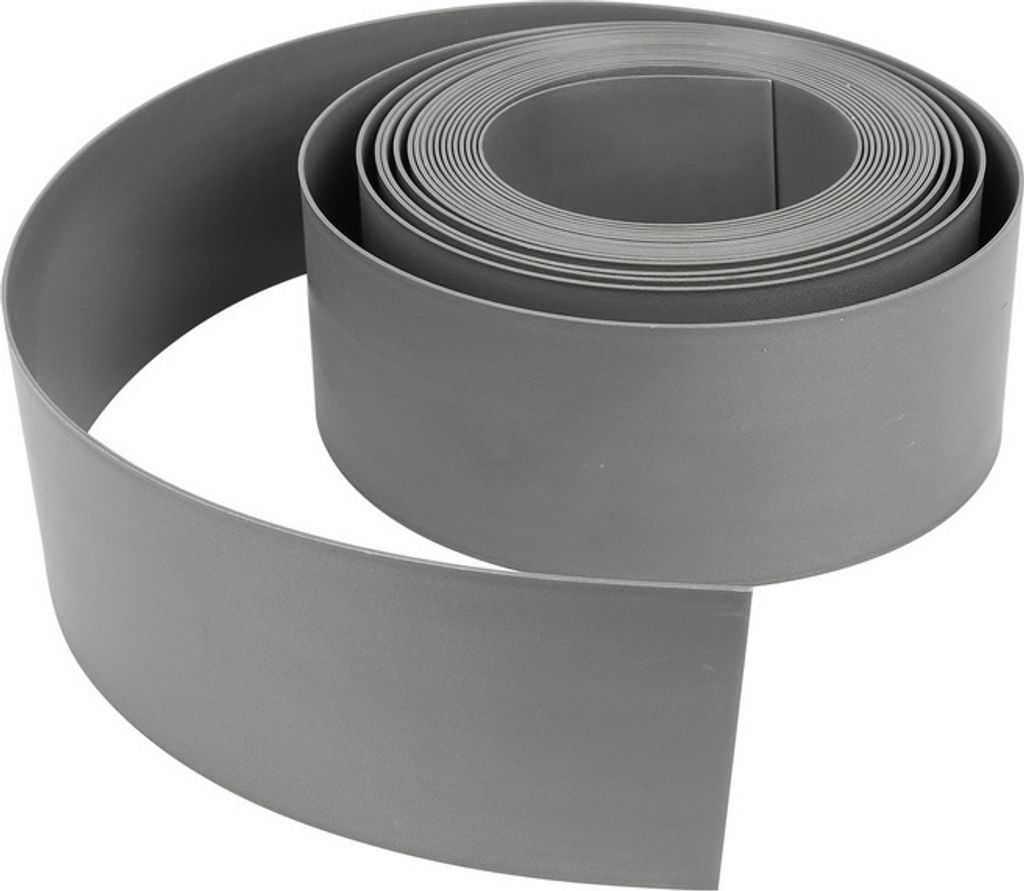 Izrielar 2500 x 12.5 x 0.2cm Rasenkante PE Kunststoff Beeteinfassung Flexible Rasenbegrenzung Beetumrandung Mähkante Wurzelsperre Grau
