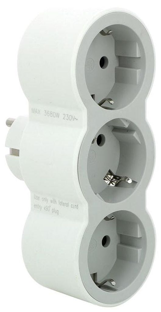 Presa multipla legrand 694518/ 3 prese/ bianco e grigio Immagine del prodotto 