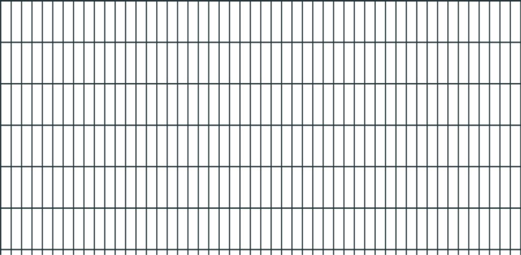 A close-up view of a metal fence panel.