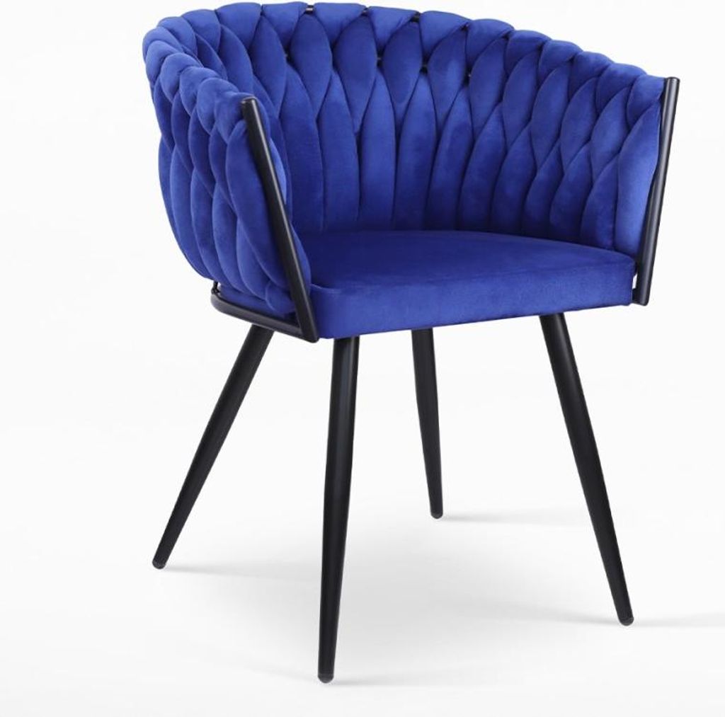 Fauteuil velours design avec accoudoirs cuisine salon Image du produit 
