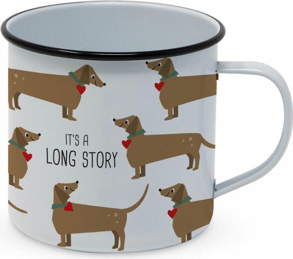 PPD Long Story Happy Metal Mug, Kaffeetasse, Becher, Tasse, Metall, 500 ml, 180002669