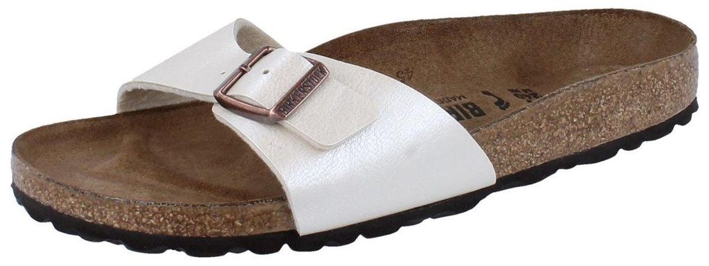 BIRKENSTOCK Madrid BS beige glänzend Birko-Flor schmale Produktbild 