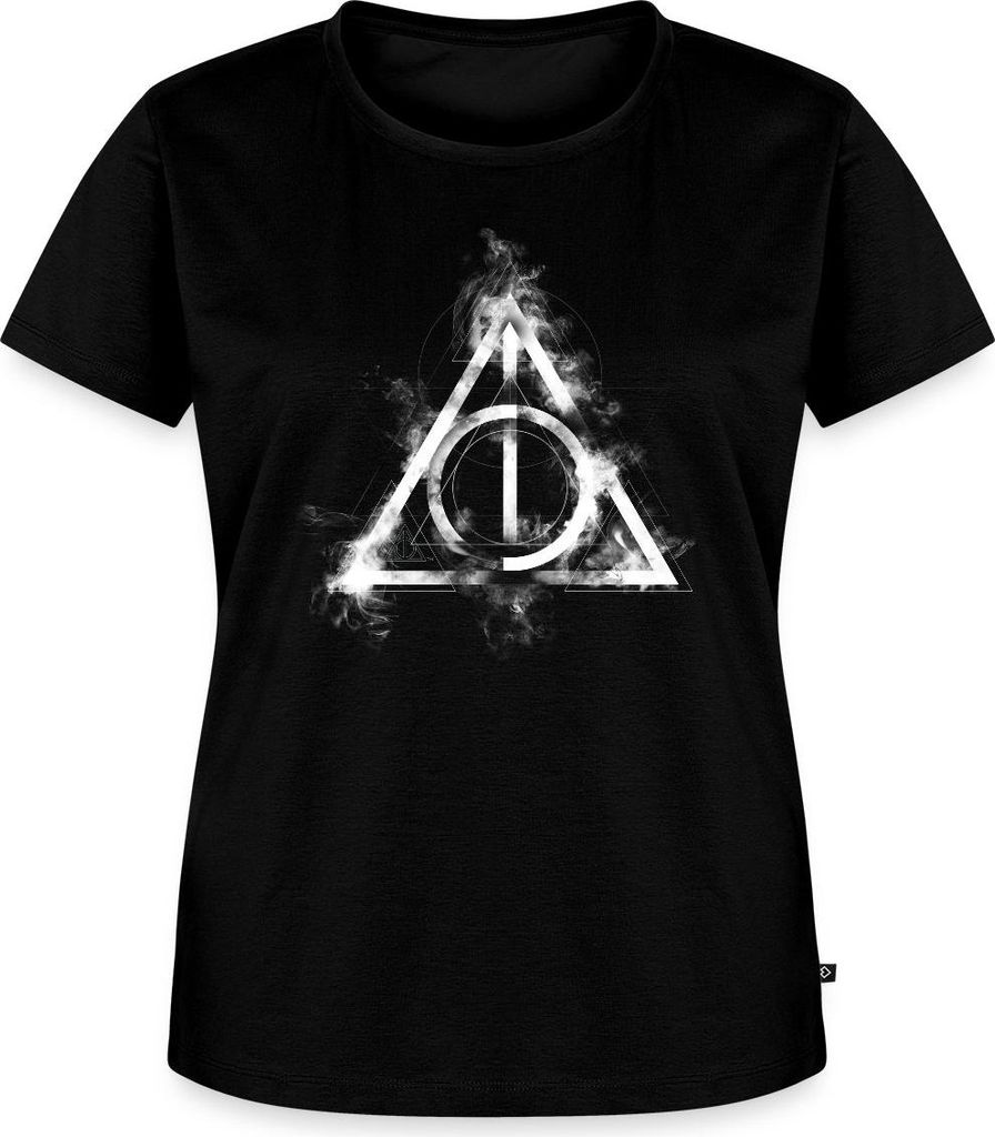 Spreadshirt Harry Potter Teil 7 Symbol Frauen Premium T-Shirt, 5XL, Schwarz